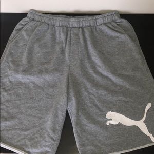 Grey Puma Sweat Shorts - size XL